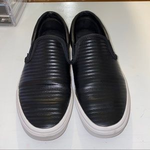 Black Leather Vans